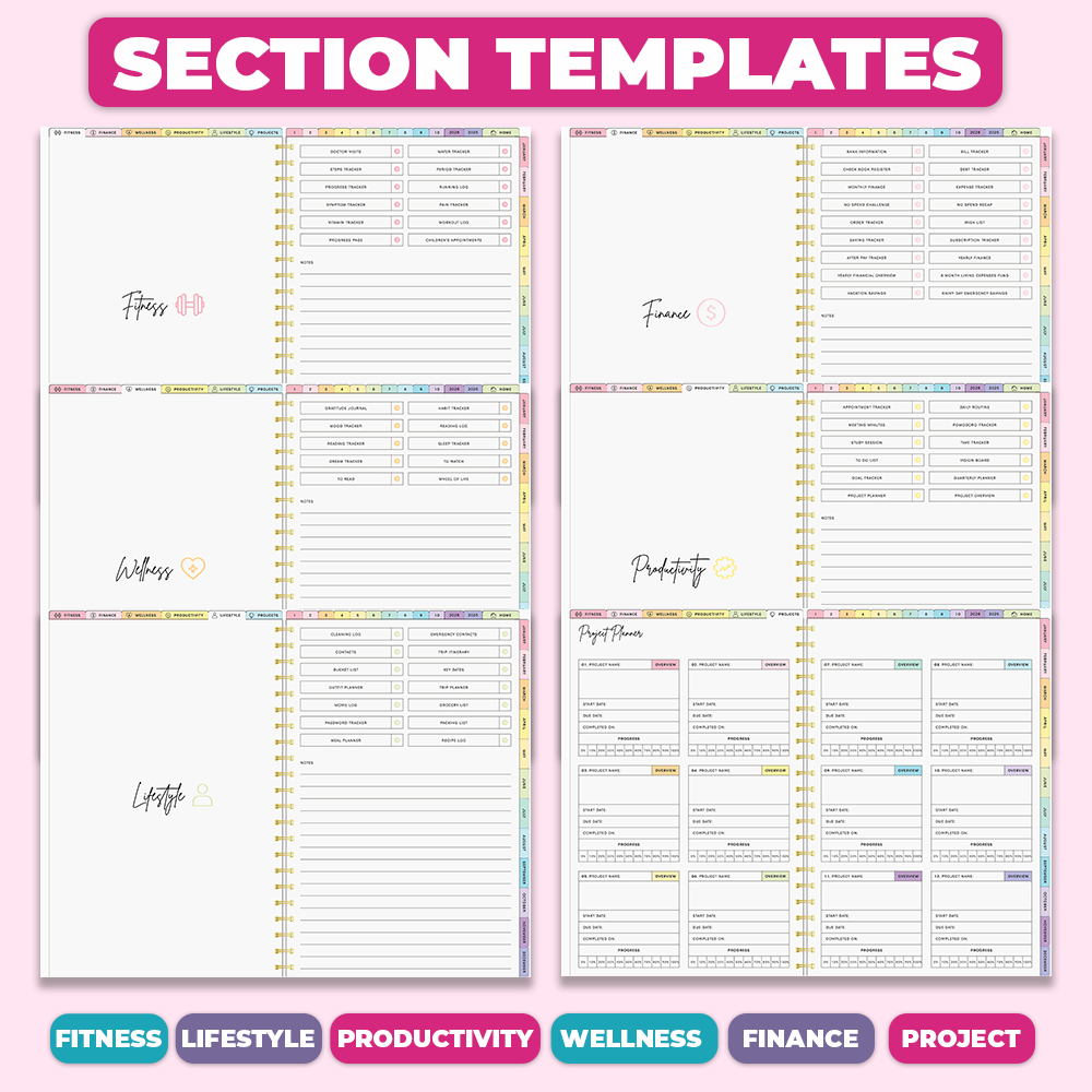 2026-2027 All In One Digital Kehlani Rose Planner, Digital Calendar