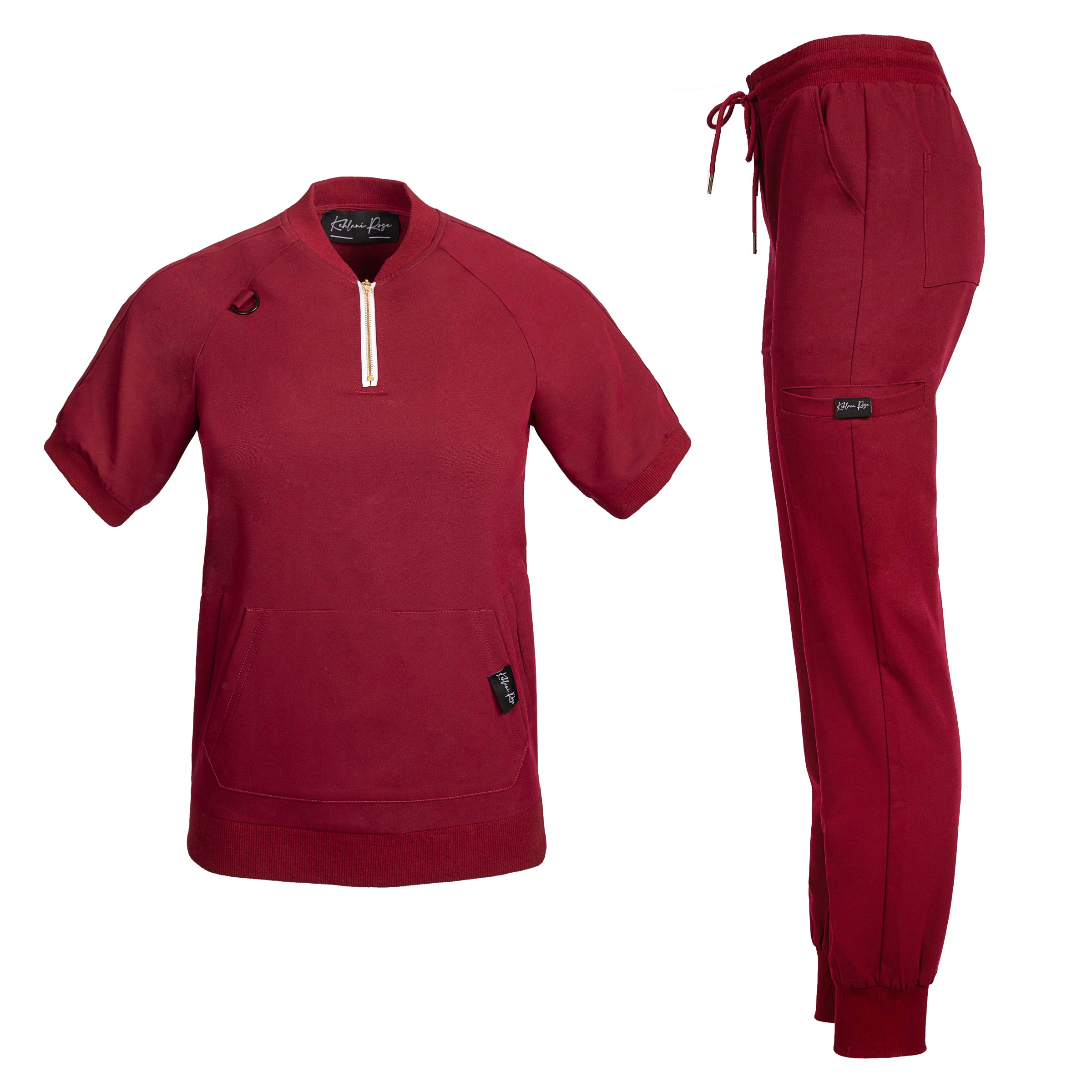 Jogger Quarter Zipper Scrub Set