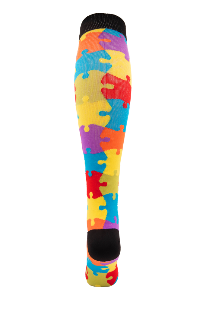 Colorful Puzzle Nursing Compression Socks