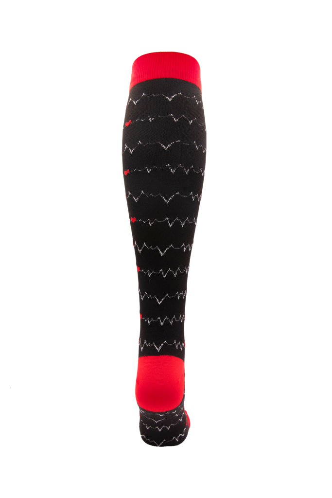 Red Cardiac Nursing Compression Socks