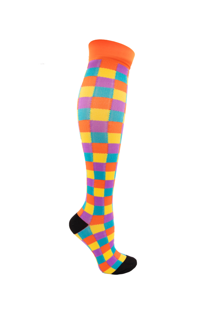 Colorful Square Nursing Compression Socks