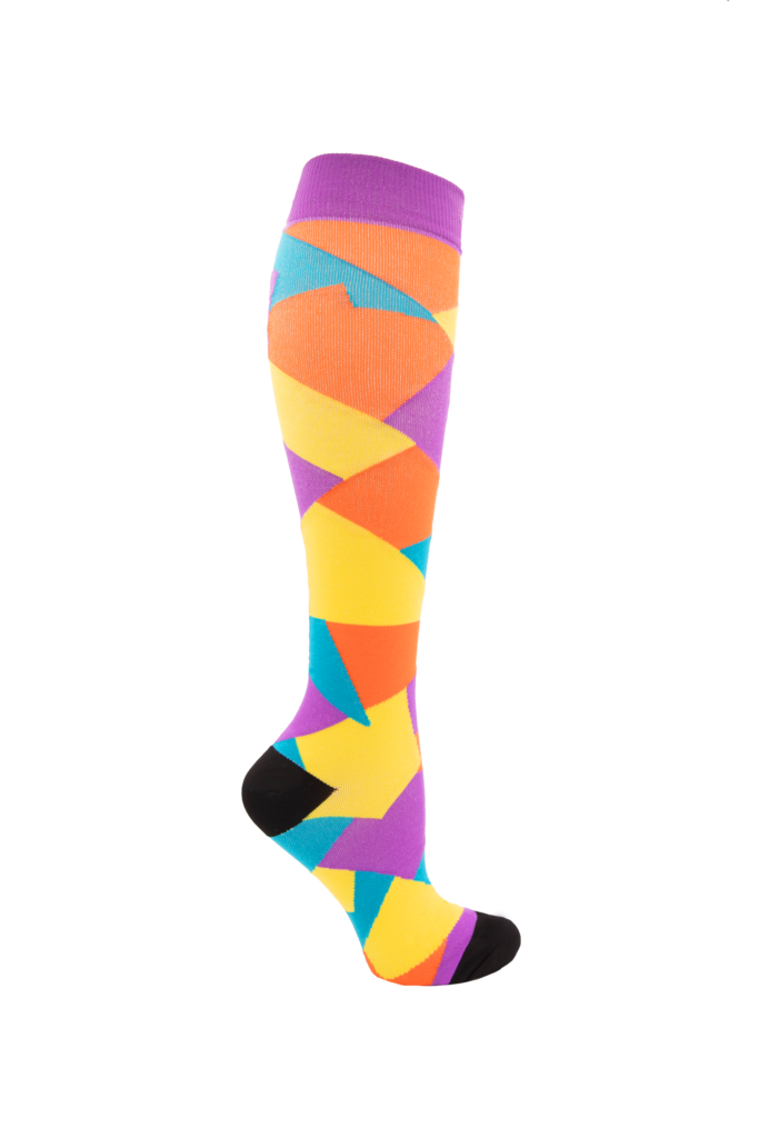 Colorful Zigzag Nursing Compression Socks